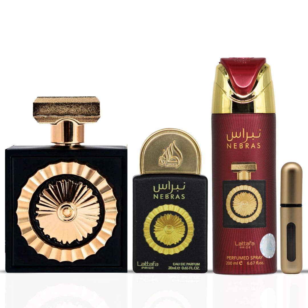 Lattafa Pride Nebras 3-Piece Luxury Perfume Gift Set