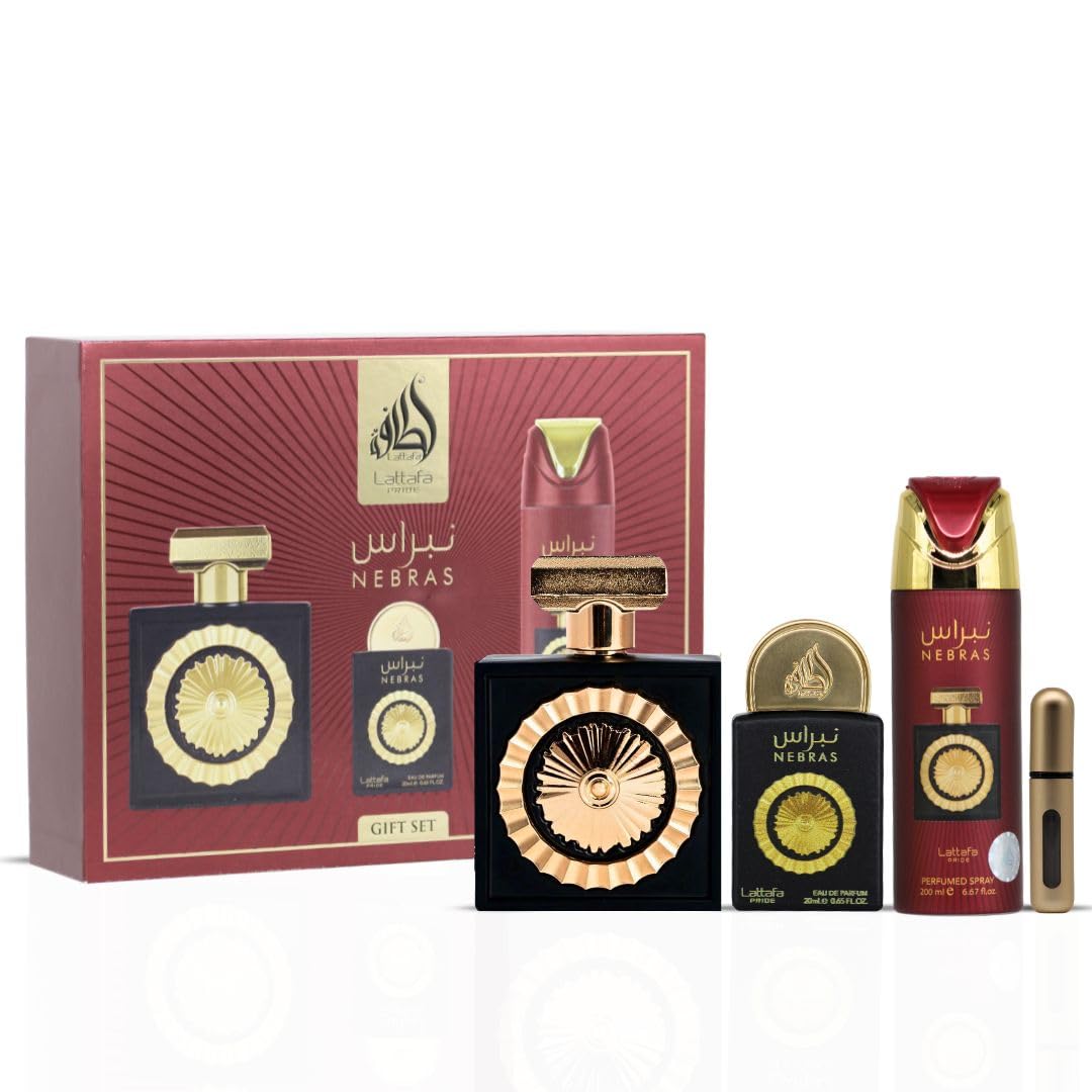 Lattafa Pride Nebras 3-Piece Luxury Perfume Gift Set