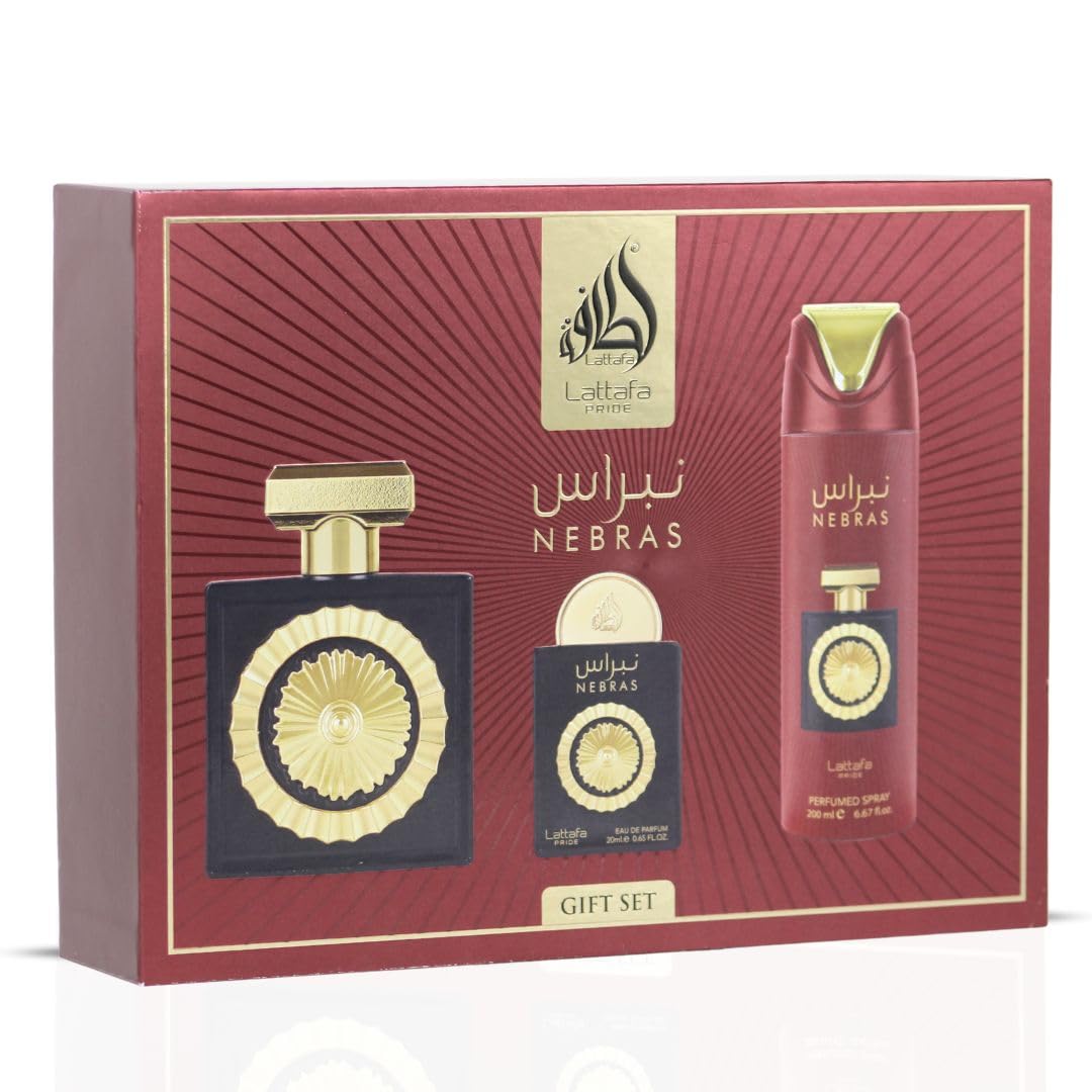 Lattafa Pride Nebras 3-Piece Luxury Perfume Gift Set