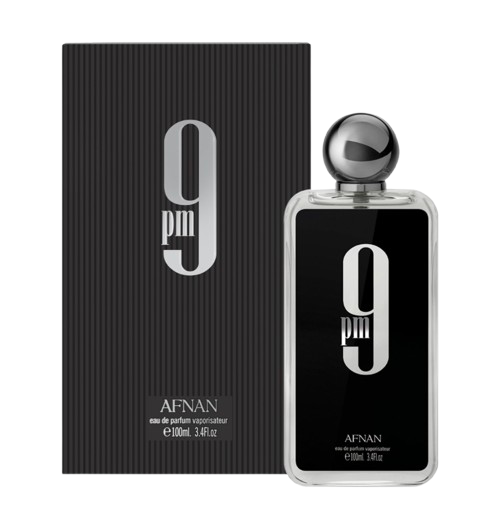 Afnan 9 PM for Men Eau de Parfum Spray, 3.4 Ounce