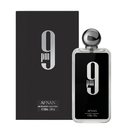 Afnan 9 PM for Men Eau de Parfum Spray, 3.4 Ounce