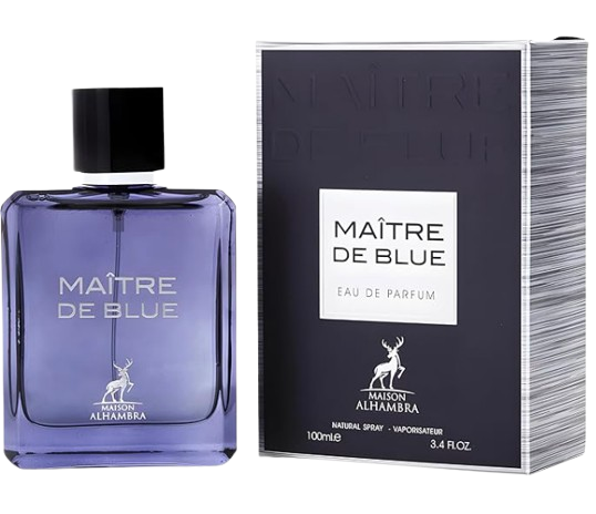 Maison Alhambra Maitre De Blue Eau De Parfum Spray for Men, 3.4 Ounce