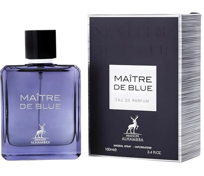 Maison Alhambra Maitre De Blue Eau De Parfum Spray for Men, 3.4 Ounce