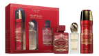 بديع العود سوبلايم - مجموعة هدايا من 3 قطع مع عطر 3.5 أونصة سائلة + مزيل عرق 6.8 أونصة سائلة + بخاخ شعر 50 مل 