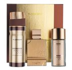 Al Haramain Amber Oud - Gold Edition Extreme for Unisex - 3 Pc Gift Set 2.5oz 75ml Extrait De Parfum Spray, 1oz Extrait De Parfum Spray, 6.6oz Body Spray